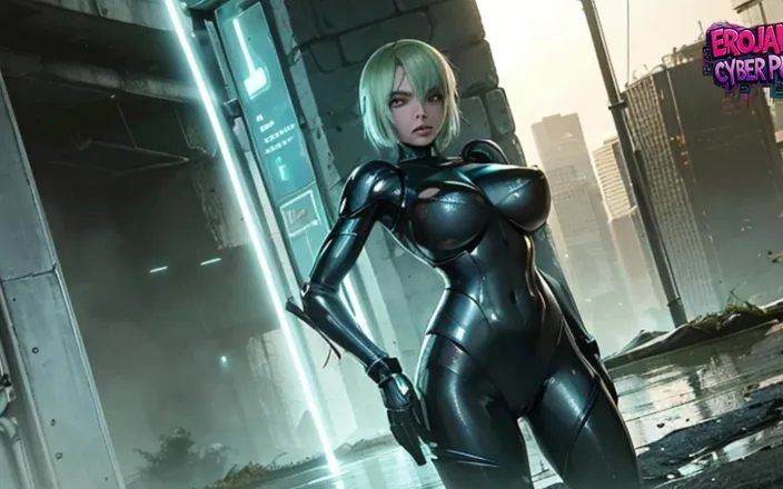 Cyber punk: Naked in a Futuristic World Full of Robots