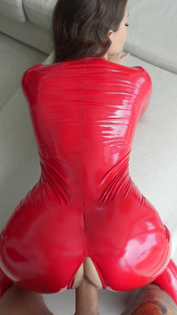 Hardcore Sex, Red Latex Overalls!