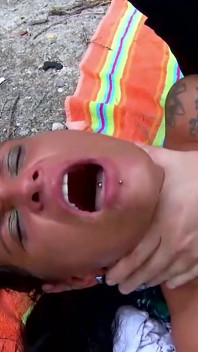 Wild outdoor anal fucking with badass chick and cop's huge dick