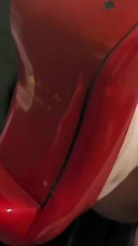 Red Heels Revealing Red Colored Toes