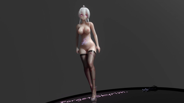 MikuMotion: [mmd] Haku-wiggle oplzlé černé hedvábné džíny brýle