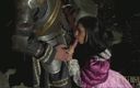 8TeenHub: Une princesse coquine écarte les cuisses devant le chevalier noble