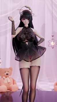 [mmd] butik maafkan saya baris lucah; Striptis; sutera hitam; Semburan air