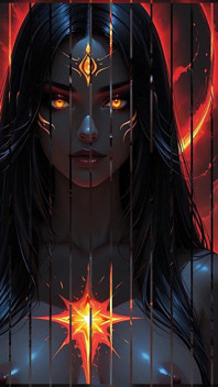 Shadow Assassin Warrior Woman with Jet Black Hair and Amber Eyes Dark Fantasy Portrait Ai Art Slideshow