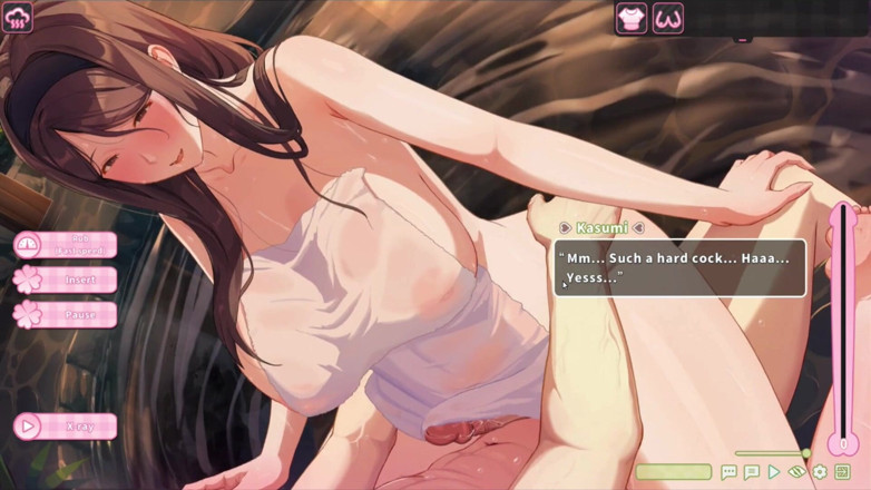 NSFWOtaku: Hentai hra - Summer Clover - Kasumi's Hot Spring Intimacy Sexuální scéna