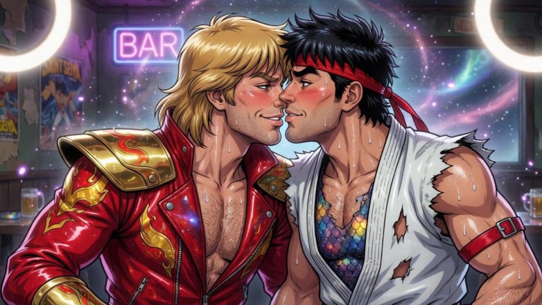 Erotic Man: Ken dan Ryu Making Out (ai)
