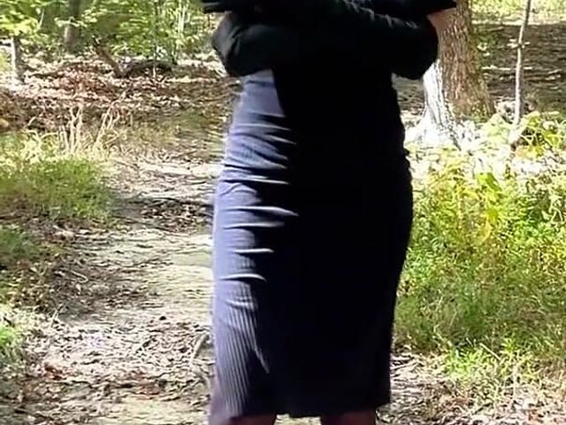 Step-mommy Wears Long Black Gloves in the Park (Pink Foxx)