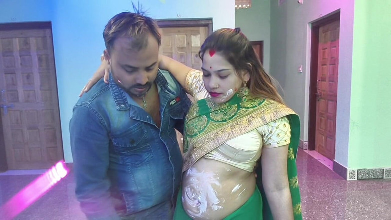 Sona bhabhi: Hora de celebración de año nuevo, india follando duro con...