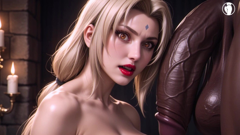 Croft AI Art: Busty tóc vàng bị đụ bởi một con cặc nóng - Ai...