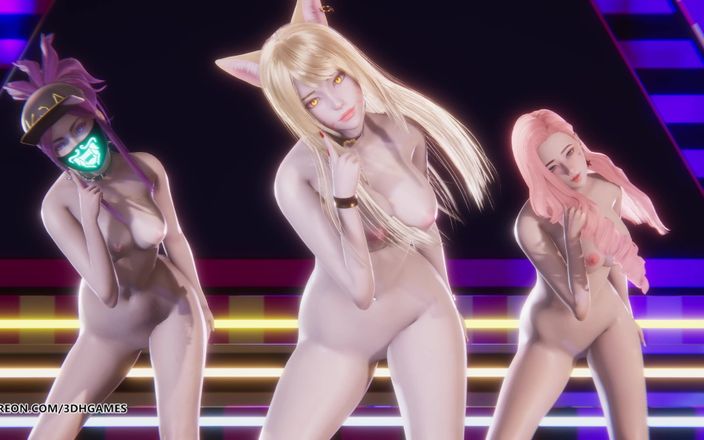 3D-Hentai Games: [mmd] Ive - Kitsch Ahri Akali Seraphine Sexy Danza nuda League...