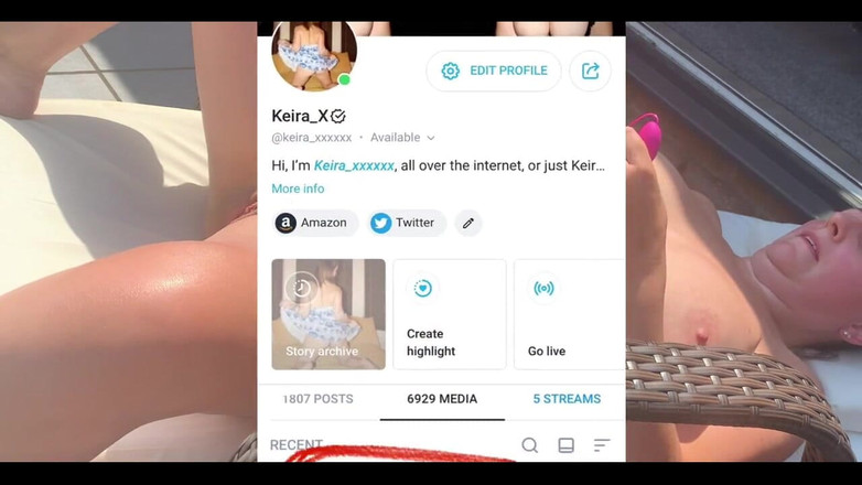 Keira_xxxxxx: Наслаждаюсь солнцем и моим вибратором