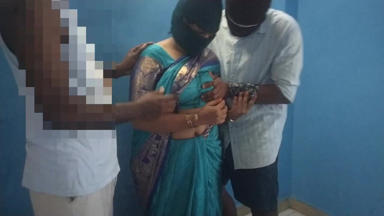 Tamil lesbian: My Wife Sex with My Boss. Hot Threesome