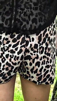 On the Bicycle Bouncing Boobs and Rubbing My Big Clit with Fun