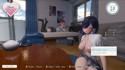 NSFWOtaku: Hentai Game - Blue Hair College Gyaru Sex Scenes - Summer Hangout...