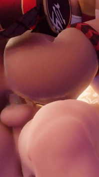 Genshin Impact's Brown-skinned Goddess Xinyan Takes Control and Gets Creampied Girl on Top