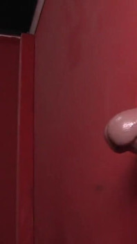 Blonde in Red Lingerie Glory Hole Plays, Gets Fucked, Eats Load of Cums and Finishes with Pissing in a Bucket