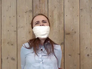 Gag Attack: Roxy - Microfoam tape gagged