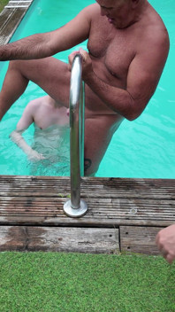 Afternoon Swimming Pool with Three Very Bisexual Guys