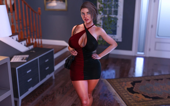 Gaming Anurag: 私のホットな熟女継母とデートするのは初めて - 3D変態アニメーションポルノ - サンタ郡での生活