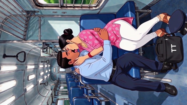 Aipornhub: Nessun Biglietto Sul Treno - Desi Moglie Fa Sesso Con Il...