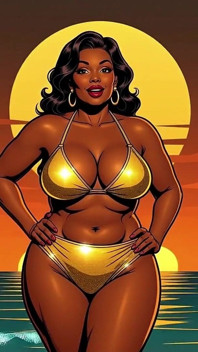Ousada mulher negra animada para provocar