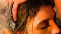 Wolf-slut Sucks Big Cock & Gets a Cum Shot in Her Face as a Thanx
