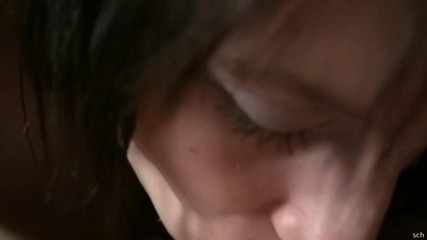 Hard raw sex: Sloppy blowjob by babe