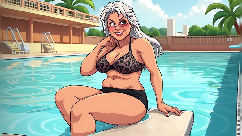 AI Porn: Cartoon bikini mature (non nude)