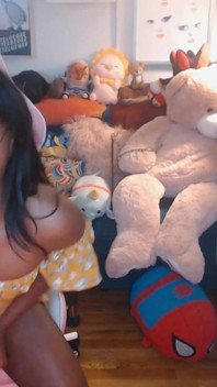 Ebony Trans Girl Next Door Vanniall Lifts Her Sundress to Masturbate Her Big Cock - Webcam Show with Self Facial Cumshot