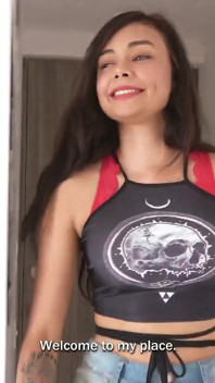 Big Boobs Tattooed Latina Gets Throat Fucked!