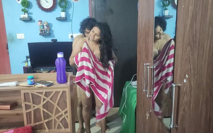 Vaigavarun45: Couple desi, bain en sari, jour de sexe après le...