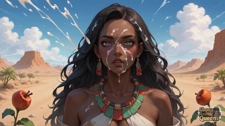 Ebony Anime Queens: Experience Powerful Desert Oral Bang-out with Nude Black Queens in...