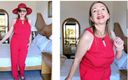 Maria Old: Gorąca babcia dokucza w czerwieni