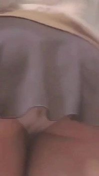 Cute Young Girl Showing Her White Panties Under Skirt Then Masturbating