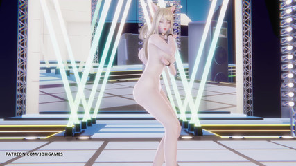 3D-Hentai Games: [mmd] T-ara - 如此疯狂的ahri性感裸体舞蹈英雄联盟成人动漫