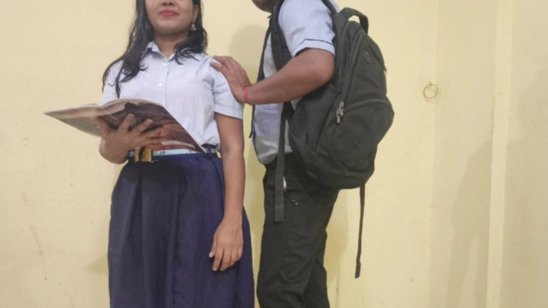 Mumbai Ashu: Indische collage meisjesseks in vriend Mumbai Ashu