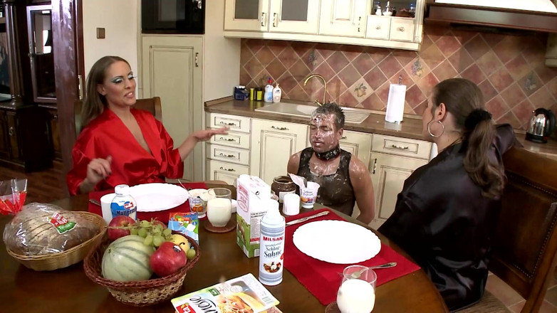 German BDSM MMV: Submissive Slave Covered in Messy Delight