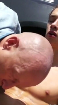 Mature Bouy Fucked by Twink in the Car