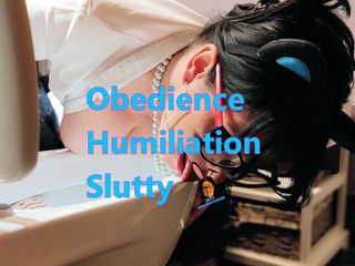 Fuck me like you hate me: Slave slut toilet licking, humiliation