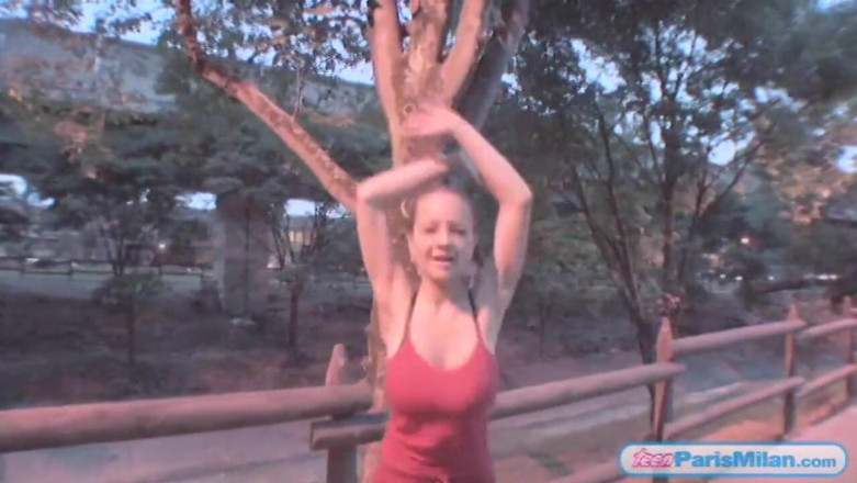 Teen Paris Milan: Paris Milan - Jumping jacks!