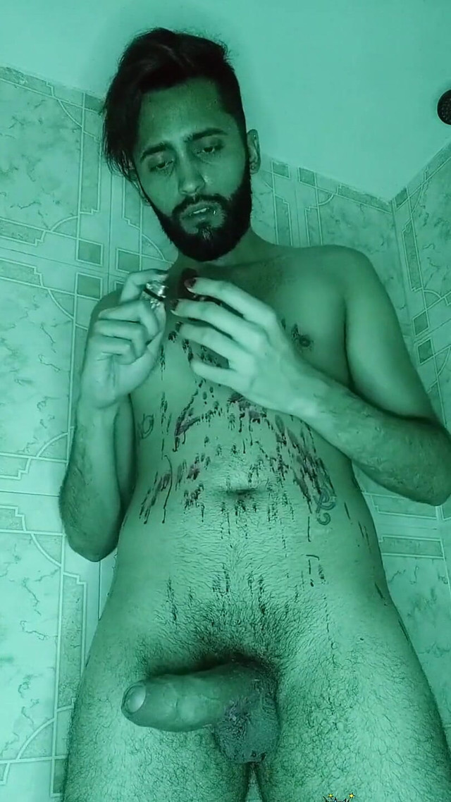 Hot candle wax play in the shower. Wanna play with me? (Camilo Brown)