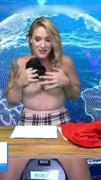Hot MILF News Anchor Reads the News While Riding a Sybian