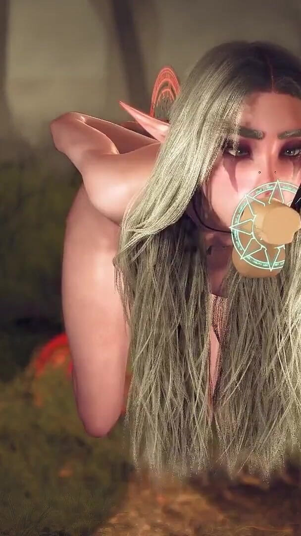 Wraith ward: Elf jatuh dalam perangkap gangbang batang ajaib di dalam hutan |...