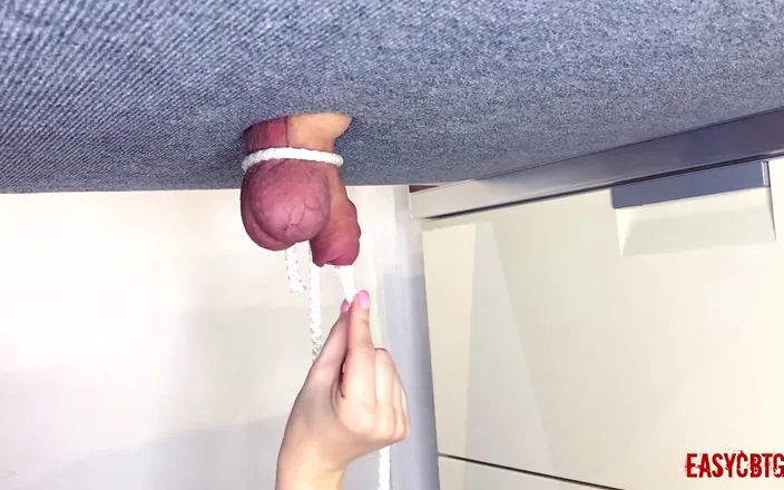 AnnyCandyPainboy: Mistress Tied Balls and Dick and Plays with Them Easycbtgirl