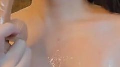 Blowjob with Saliva on My Latina Tits