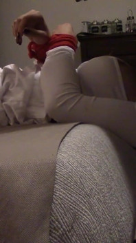Bound and Hooded with Pantyhose and Heels, I Have My Mouth Fucked for 20 Minutes with Oral Creampie