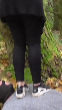 German Proll Doms Trample Old Slave Outdoor