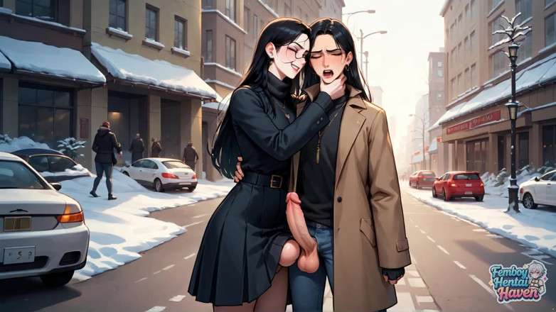 Femboy Hentai Haven: Transvestite Thrills on City Street's Anal Bliss XXX!