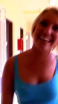 Blonde College Babe Riding a Sucking Cock