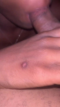 Amateur Blowjob with Sexy Ebony Teen Part 2 Close up Juicy Lips Sloppy Seconds